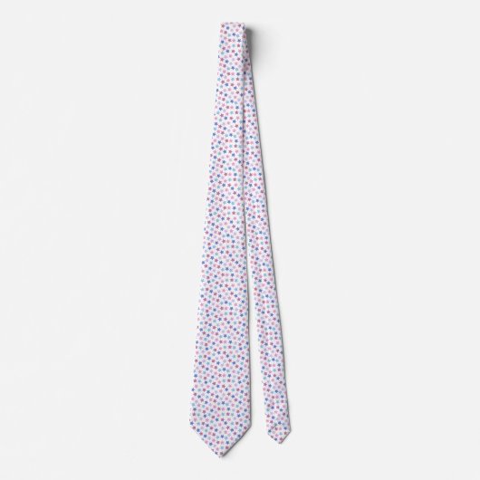 Cravate Bigender Pride Stars Rose Bleu Lavande (Devant)
