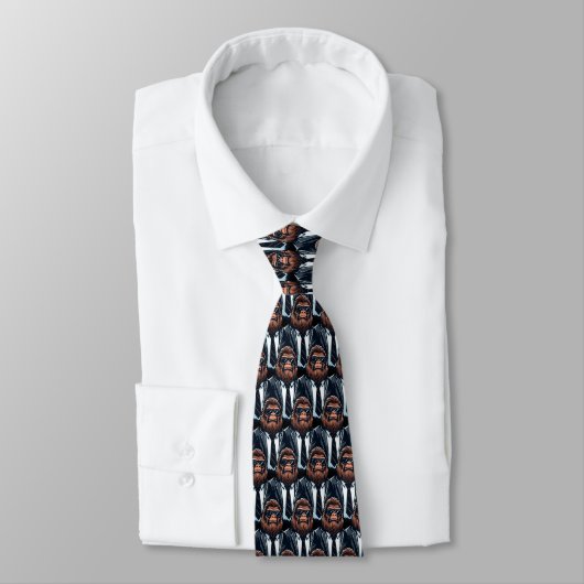 Cravate Bigfoot Business man - Cool Funny Sasquatch (Attaché)