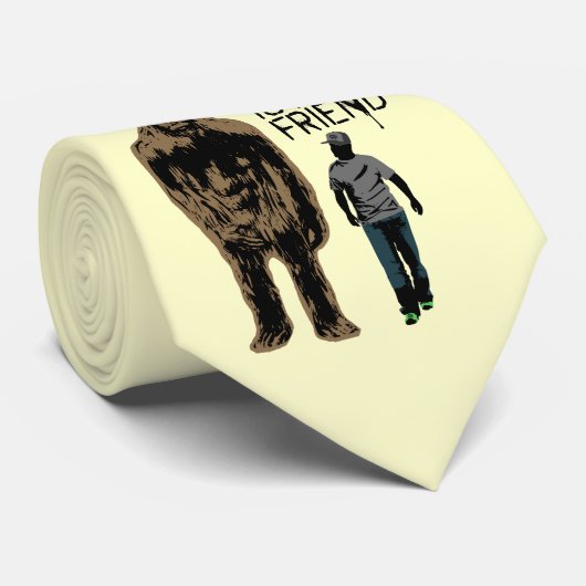 Cravate Bigfoot est mon ami (Roulé)