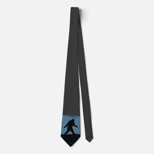 Cravate Bigfoot Silhouette Sasquatch Squatch Nouveauté (Devant)