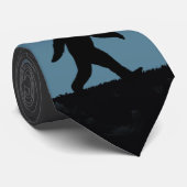 Cravate Bigfoot Silhouette Sasquatch Squatch Nouveauté (Roulé)