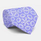Cravate Bijoux - Bleu Pastel sur Blanc (Roulé)