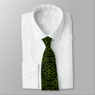 Cravate Bijoux - Noir et vert Avocado