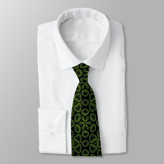 Cravate Bijoux - Noir et vert Avocado (Attaché)