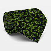 Cravate Bijoux - Noir et vert Avocado (Roulé)