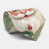Cravate Bijoux Père Noël Aquarelle Style Vintage Noël (Roulé)