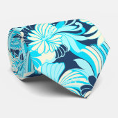 Cravate Bilatéral hawaïen floral de jungle de ketmie (Roulé)