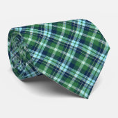 Cravate Bilatéral vert de Kelly de plaid de contrôle de (Roulé)