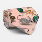 Cravate Bilby de Pâques et fleurs australiennes (Roulé)