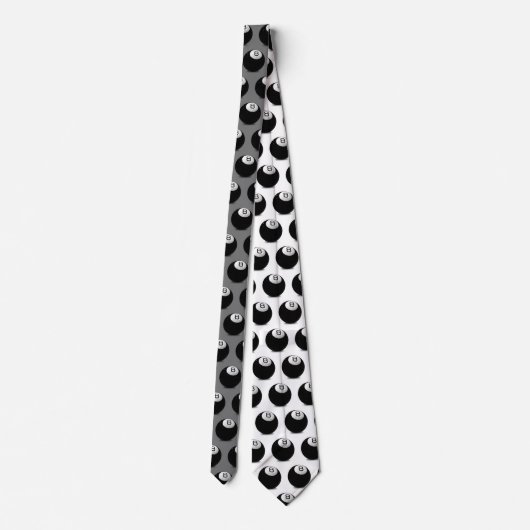 Cravate Billard Huit Ballons Sur Grey (Dos)