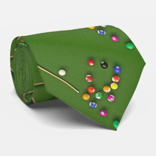 Cravate Billard Table De Billard Et Boules Necktie