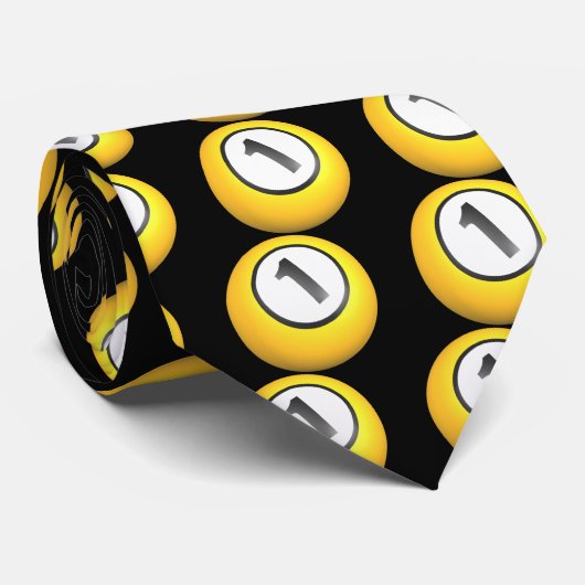 Cravate Billards une boule (Roulé)