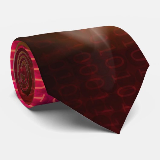 Cravate Binaire de code de cyberespace du ballot (Roulé)