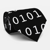Cravate binaire noire et blanche (Roulé)