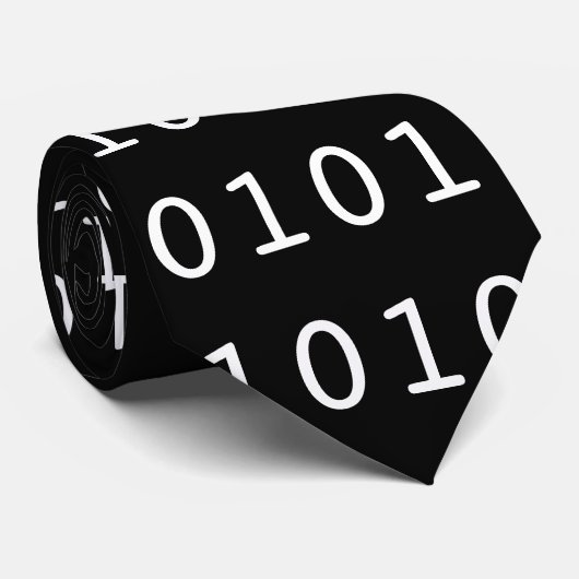 Cravate binaire noire et blanche (Roulé)
