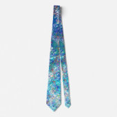 Cravate Binary Code bleu turquoise (Devant)