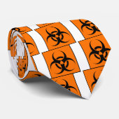 Cravate Bio risque ou orange de avertissement de symbole (Roulé)