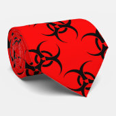 Cravate BIOHAZARD Symbole Rouge Noir Halloween Costume (Roulé)