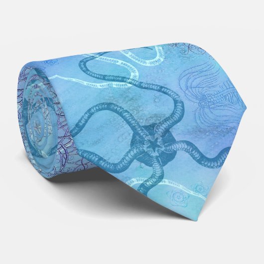 Cravate Biologiste marin Animaux aquatiques Maison de plag (Roulé)