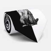 Cravate Biscuit noir et blanc de Meerkat à doses égales (Roulé)