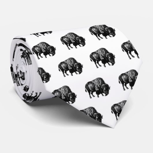 Cravate Bison américain de Buffalo (Roulé)