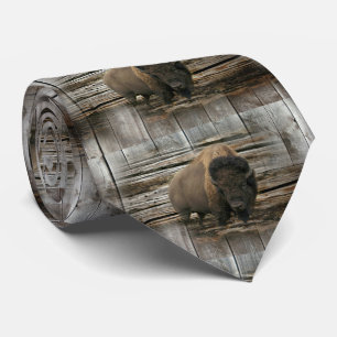 Cravate Bison de bois