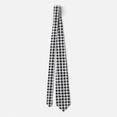 Cravate Bison Plaid Black White Fall (Dos)