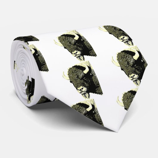 Cravate Bison Pop Art (Roulé)
