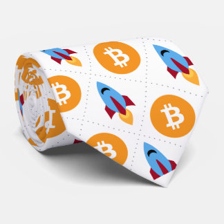 Cravate Bitcoin à la lune roquette crypto bas