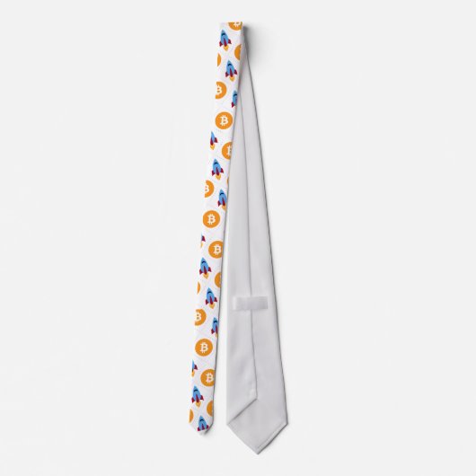 Cravate Bitcoin à la lune roquette crypto bas (Dos)