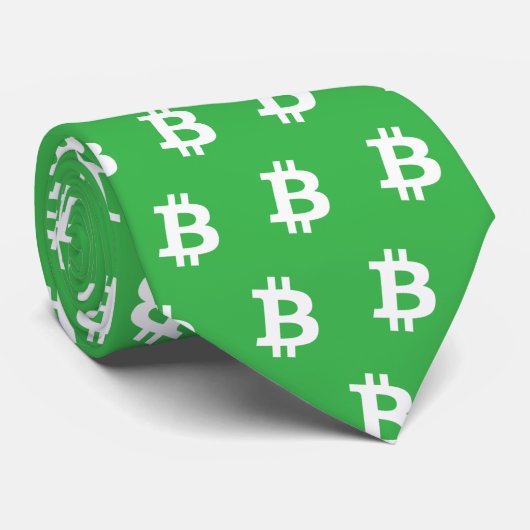 Cravate Bitcoin Green #1 (Roulé)