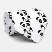 Cravate Bizarre d'ours de panda (Roulé)