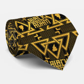 Cravate Black Adam Lightning Bolt Motif triangulaire (Roulé)