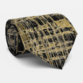 Cravate Black and Gold Modern Art (Roulé)