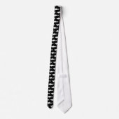 Cravate Black and great white shark fish pattern neck tie (Dos)