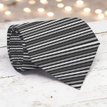 Cravate Black and Grey Color Stripes Necktie<br><div class="desc">This eye-catching necktie features a vibrant color with bold stripes,  perfect for adding a pop of energy to any outfit. Whether it's for a special occasion or everyday wear,  this stylish accessory is sure to make a statement.</div>