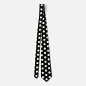 Cravate Black and Ivory Racing Silks Polka Dot Derby Day (Dos)