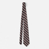 Cravate Black and Light Pink Butterflies Neck Tie (Dos)