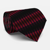 Cravate Black and Red Checked (Roulé)