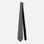 Cravate Black and White Abstract Custom Necktie (Devant)