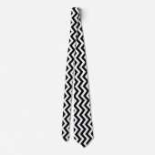 Cravate Black And White Chevron Pattern (Dos)