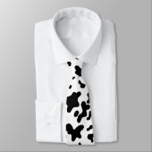 Cravate Black and White Cow Hide Pattern Tie (Attaché)