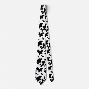 Cravate Black and White Cow Hide Pattern Tie