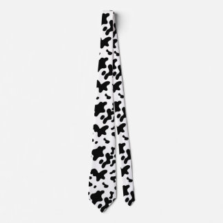 Cravate Black and White Cow Hide Pattern Tie