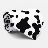 Cravate Black and White Cow Hide Pattern Tie (Roulé)