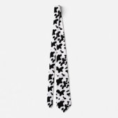Cravate Black and White Cow Hide Pattern Tie (Dos)