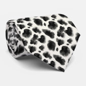 Cravate Black and White Cow Print Pattern (Roulé)