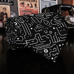 Cravate Black and White Custom Necktie<br><div class="desc">A timeless and versatile accessory, this custom necktie features a classic black and white pattern. Perfect for adding a touch of sophistication to any outfit, whether it's for a formal event, a business meeting, or simply to elevate your everyday look. The crisp stripes create a stylish and refined appearance, making...</div>