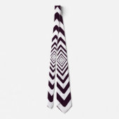 Cravate Black and White Diamond Optical Illusion  (Dos)