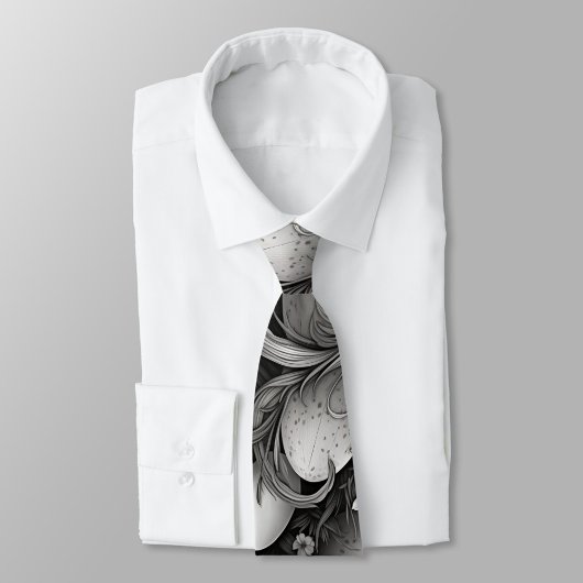 Cravate Black and White Easter Eggs 